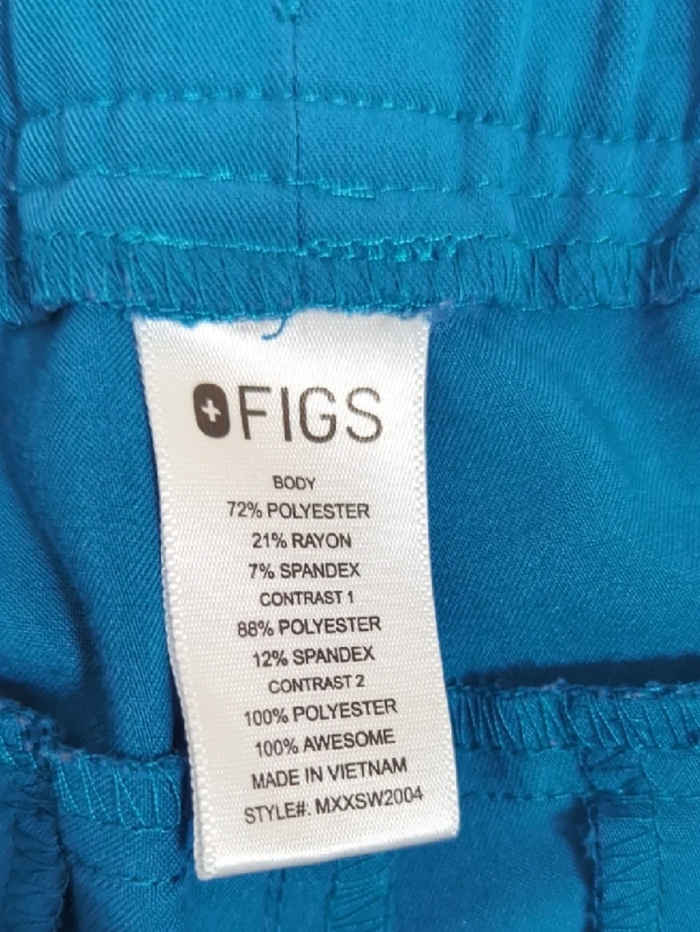 Figs Tansen Jogger Scrub Pants, Color Alps Blue Size L
